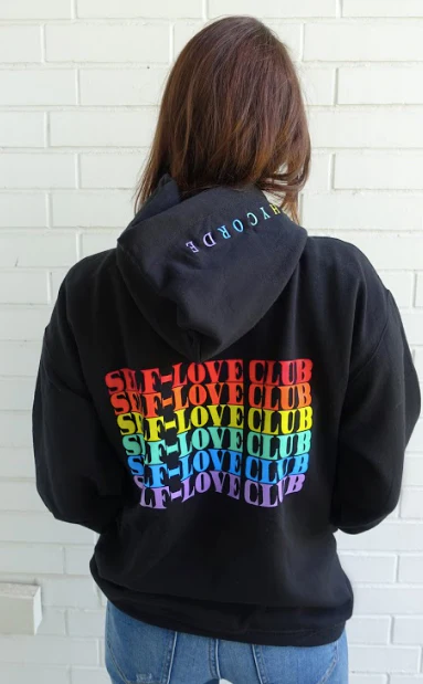 Sudadera Self Love Club - Negro 